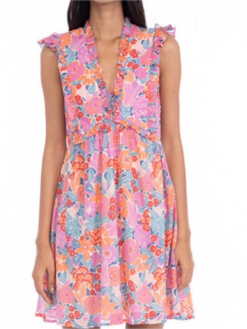 Banjanan Floral Ruffle Dress
